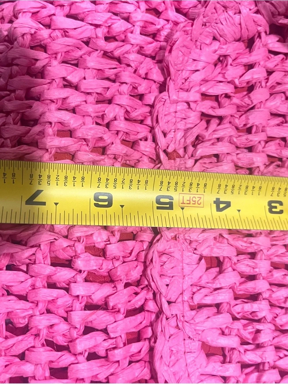 Melrose and Market Pink Crochet Flap Clutch